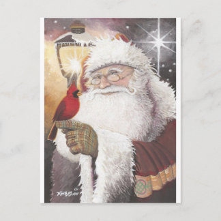 Cartes Pour Fêtes Annuelles Père Noël avec le cardinal