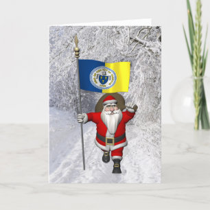 Cartes Pour Fêtes Annuelles Père Noël Avec L'Enseigne Trenton NJ