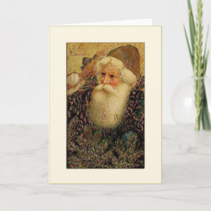 Cartes Pour Fêtes Annuelles Père Noël avec Pines salue
