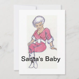 Cartes Pour Fêtes Annuelles Père Noël Baby