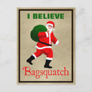 Cartes Pour Fêtes Annuelles Père Noël - Bagsquatch