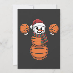Cartes Pour Fêtes Annuelles Père Noël Basketball Noël Bonhomme de neige Baseba