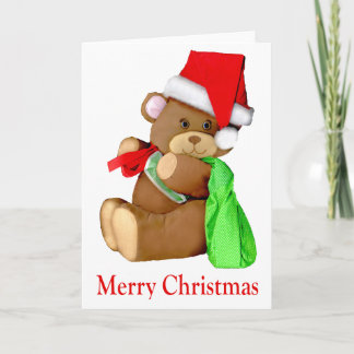 Cartes Pour Fêtes Annuelles Père Noël Bear vous souhaite un joyeux Noël