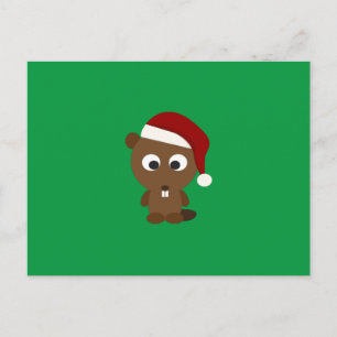 Cartes Pour Fêtes Annuelles Père Noël Beaver