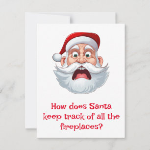 Cartes Pour Fêtes Annuelles Père Noël Blagues