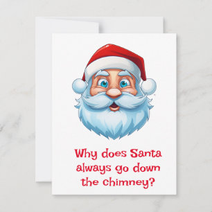 Cartes Pour Fêtes Annuelles Père Noël Blagues