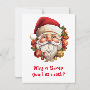 Cartes Pour Fêtes Annuelles Père Noël Blagues