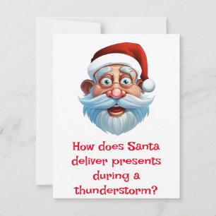 Cartes Pour Fêtes Annuelles Père Noël Blagues