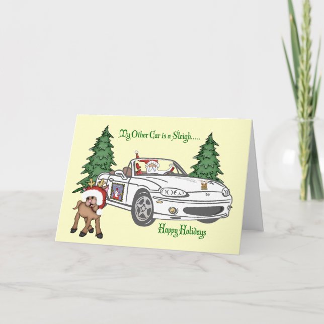 Cartes Pour Fêtes Annuelles Père Noël blanc (Devant)