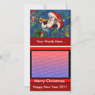 CARTES POUR FÊTES ANNUELLES PÈRE NOËL BUGLER NUIT DE NOËL