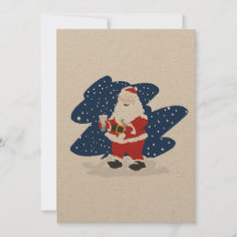 Père Noël buvant du thé aux bulles