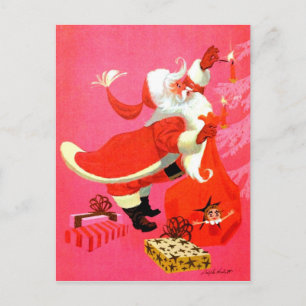 Cartes Pour Fêtes Annuelles père Noël Candles