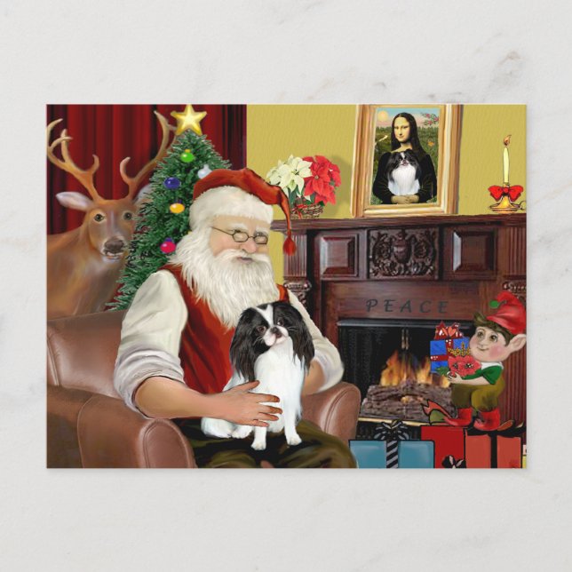 Cartes Pour Fêtes Annuelles Père Noël - Chin japonais (Devant)