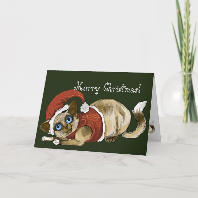 Cartes Pour Fêtes Annuelles Père Noël Christmas Kitty (Devant)