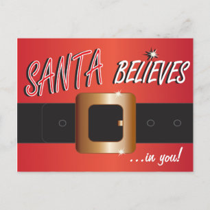 Cartes Pour Fêtes Annuelles Père Noël croit en vous Père Noël