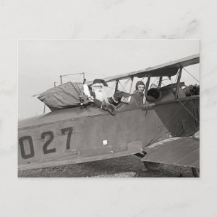 Cartes Pour Fêtes Annuelles père Noël dans un avion, 1921