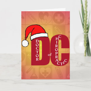 Cartes Pour Fêtes Annuelles Père Noël DC Doctor of Chiropractic Christmas Logo