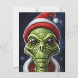Cartes Pour Fêtes Annuelles Père Noël de l'espace