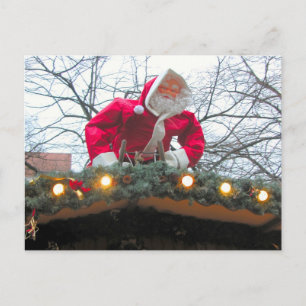 Cartes Pour Fêtes Annuelles Père Noël de Noël allemande sur le toit