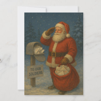 Cartes Pour Fêtes Annuelles Père Noël de Noël patriotique