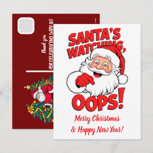 Cartes Pour Fêtes Annuelles Père Noël de Noël personnalisé qui fait un dunk de