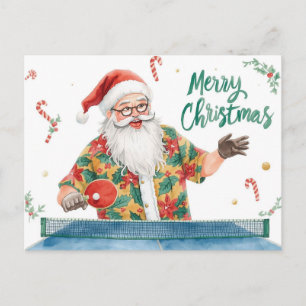 Cartes Pour Fêtes Annuelles Père Noël de Noël Ping Pong Chemise Hawaïenne
