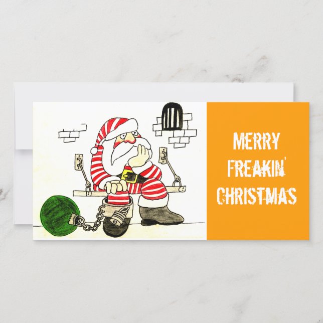 CARTES POUR FÊTES ANNUELLES PÈRE NOËL DE PRISON (Devant)