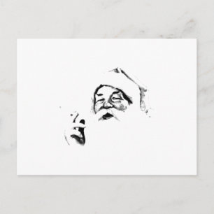 Cartes Pour Fêtes Annuelles Père Noël de tabagisme. Père Noël vintage fumant