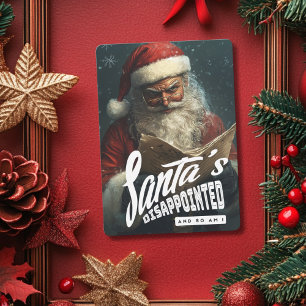 Cartes Pour Fêtes Annuelles Père Noël déçu et drôle sarcastique