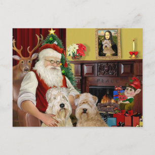 Cartes Pour Fêtes Annuelles Père Noël des camions à roues (DEUX)