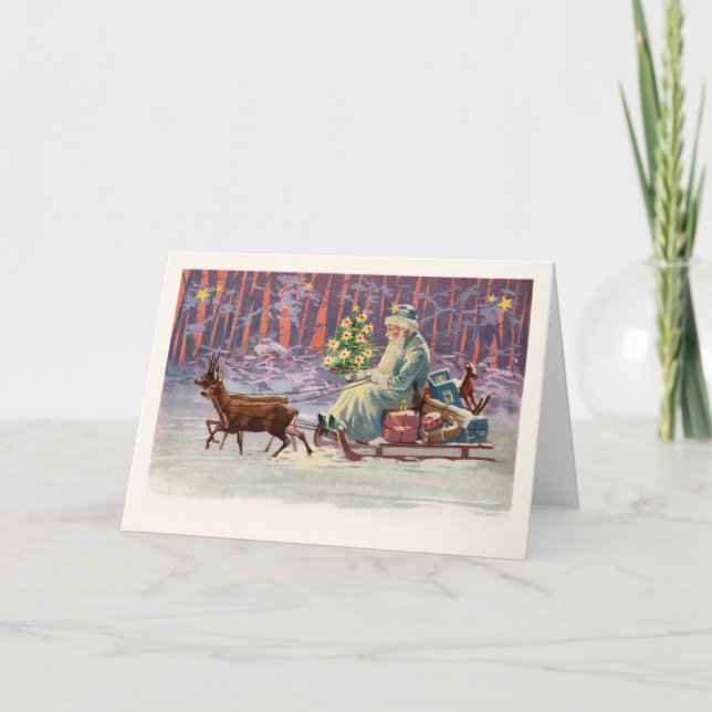 Cartes Pour Fêtes Annuelles Père Noël des forêts de Vienne (Devant)