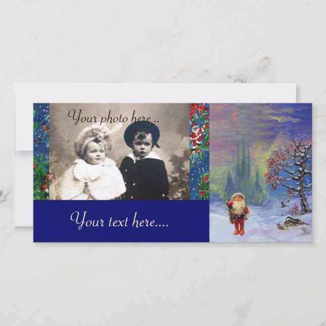 CARTES POUR FÊTES ANNUELLES PÈRE NOËL DES GNOMS (Devant)