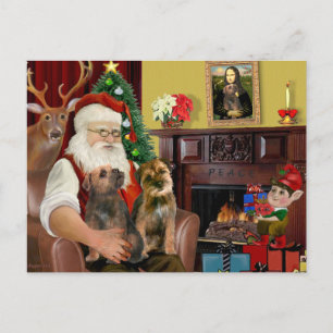 Cartes Pour Fêtes Annuelles père Noël - Deux traversiers frontaliers
