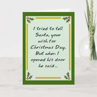 Cartes Pour Fêtes Annuelles Père Noël Dit - Pars !