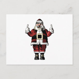 Cartes Pour Fêtes Annuelles Père Noël donne le doigt