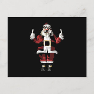 Cartes Pour Fêtes Annuelles Père Noël donne le doigt