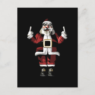 Cartes Pour Fêtes Annuelles Père Noël donne le doigt