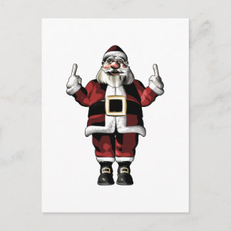 Cartes Pour Fêtes Annuelles Père Noël donne le doigt