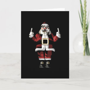 Cartes Pour Fêtes Annuelles Père Noël donne le doigt