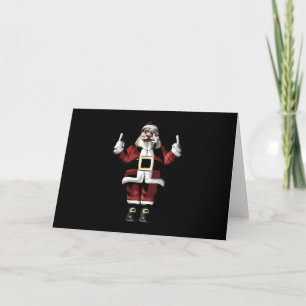 Cartes Pour Fêtes Annuelles Père Noël donne le doigt