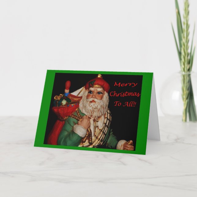 Cartes Pour Fêtes Annuelles Père Noël écossaise (Devant)