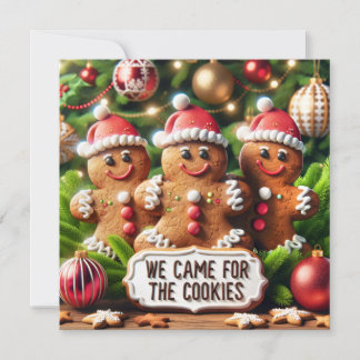 Cartes Pour Fêtes Annuelles Père Noël en pain d'épices