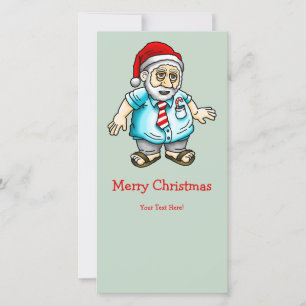 Cartes Pour Fêtes Annuelles Père Noël en sandales