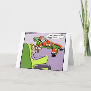 Cartes Pour Fêtes Annuelles Père Noël en thérapie Cadeaux et T-shirts drôles d