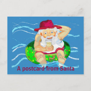 Cartes Pour Fêtes Annuelles Père Noël en vacances