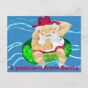 Cartes Pour Fêtes Annuelles Père Noël en vacances