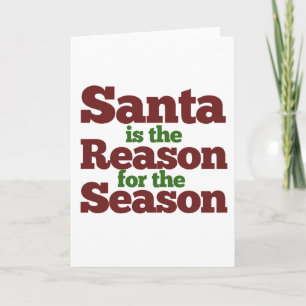 Cartes Pour Fêtes Annuelles Père Noël est la raison de la saison