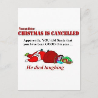 Cartes Pour Fêtes Annuelles Père Noël est mort en riant