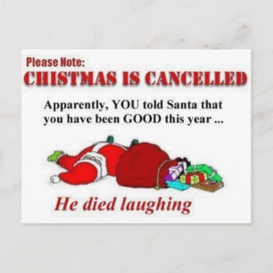 Cartes Pour Fêtes Annuelles Père Noël est mort en riant