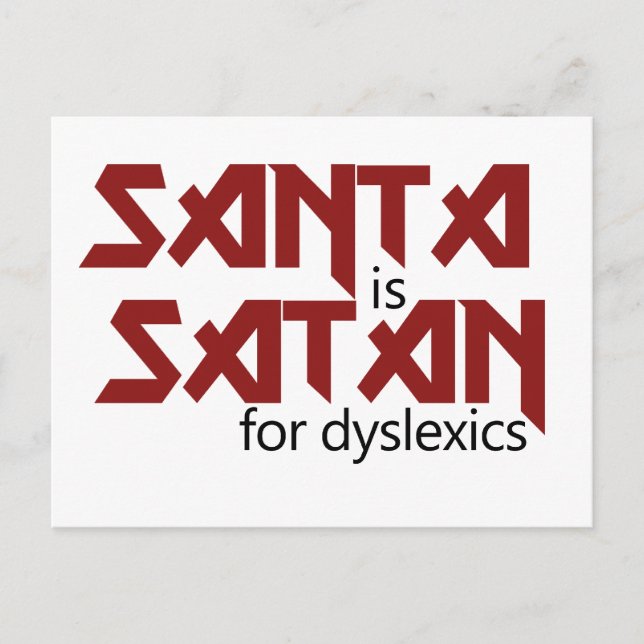 Cartes Pour Fêtes Annuelles Père Noël est Satan (Devant)